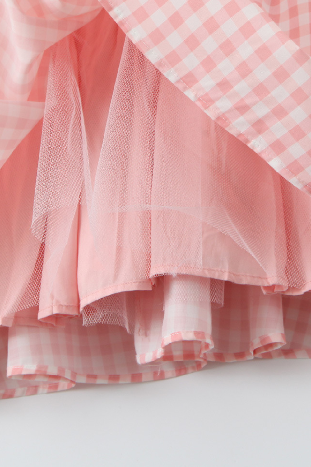 Mini Kareli Dantelli Straplez Elbise – Pembe