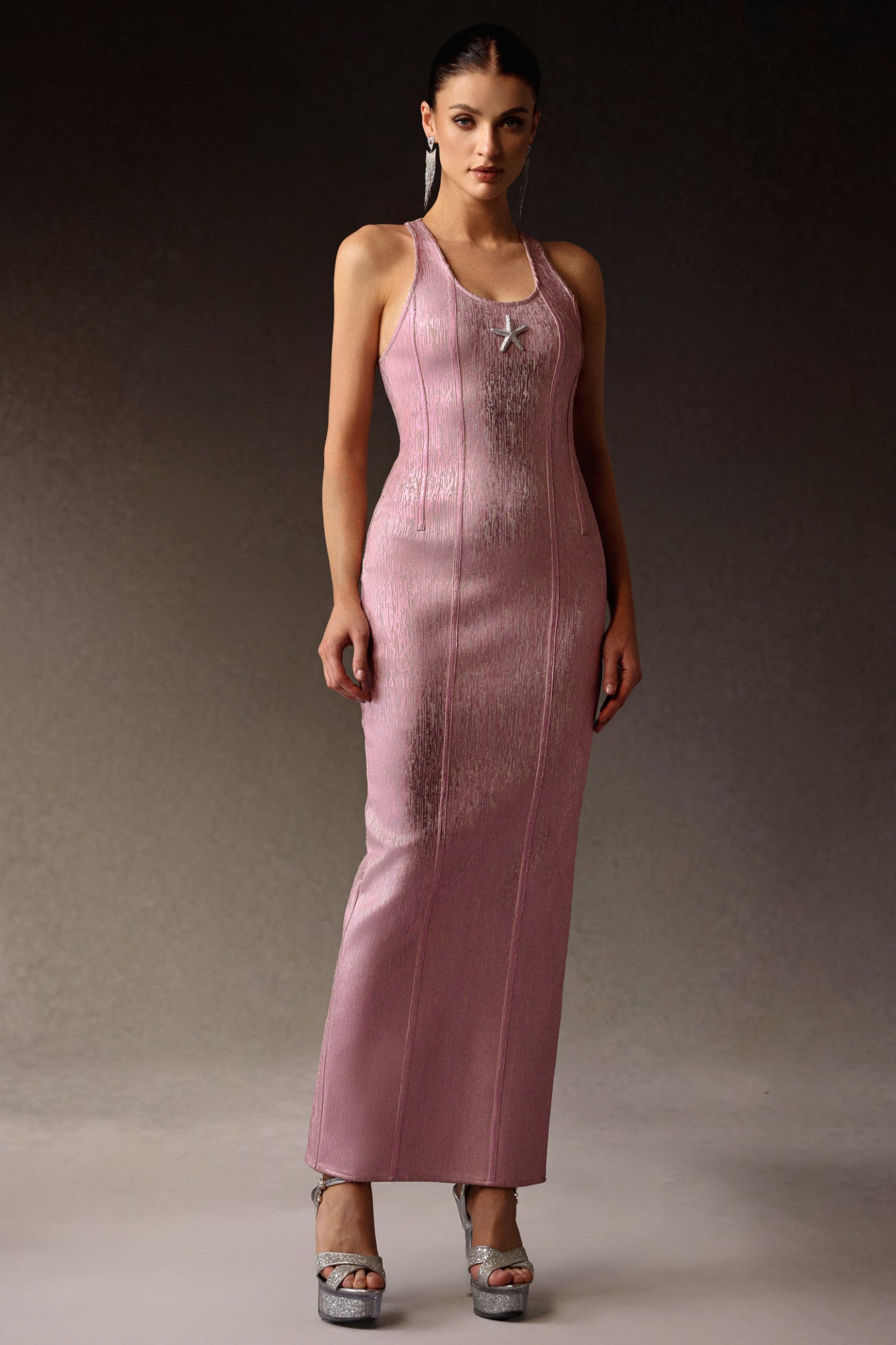 Yıldızbalığı Detaylı Bandaj Maksi Elbise