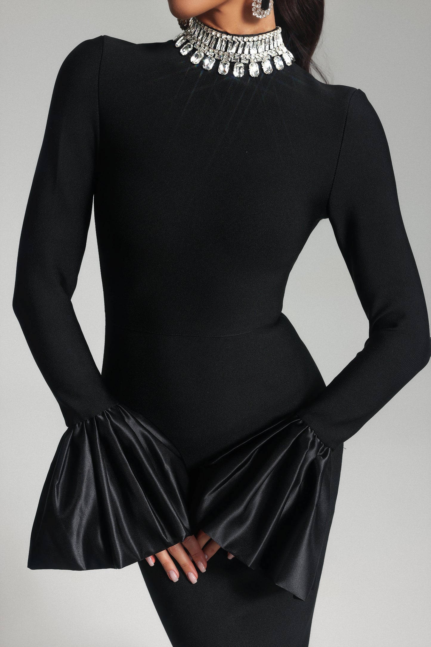 Virginie Taş Detaylı Bandaj Maksi Elbise