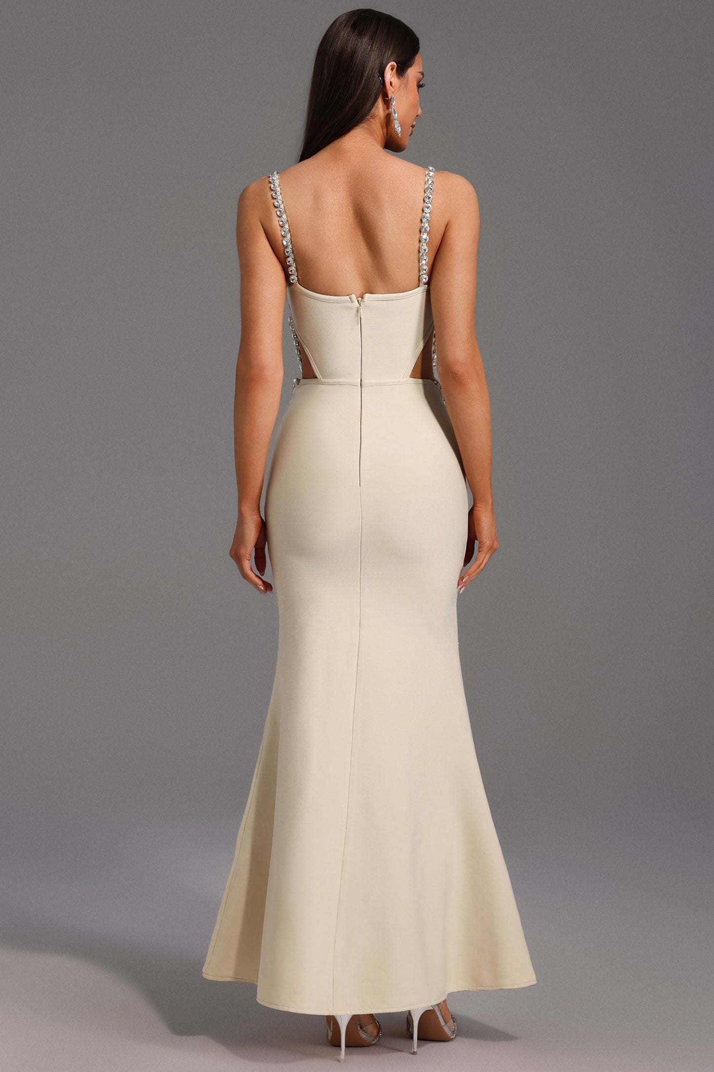 Wila Taş Detaylı Bandaj Maxi Elbise