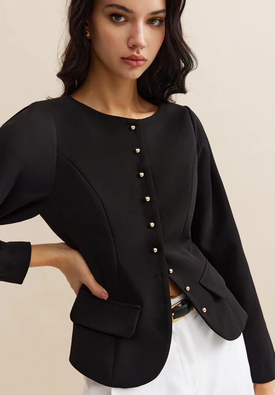 Maven Kısa Biye Detaylı Bluz