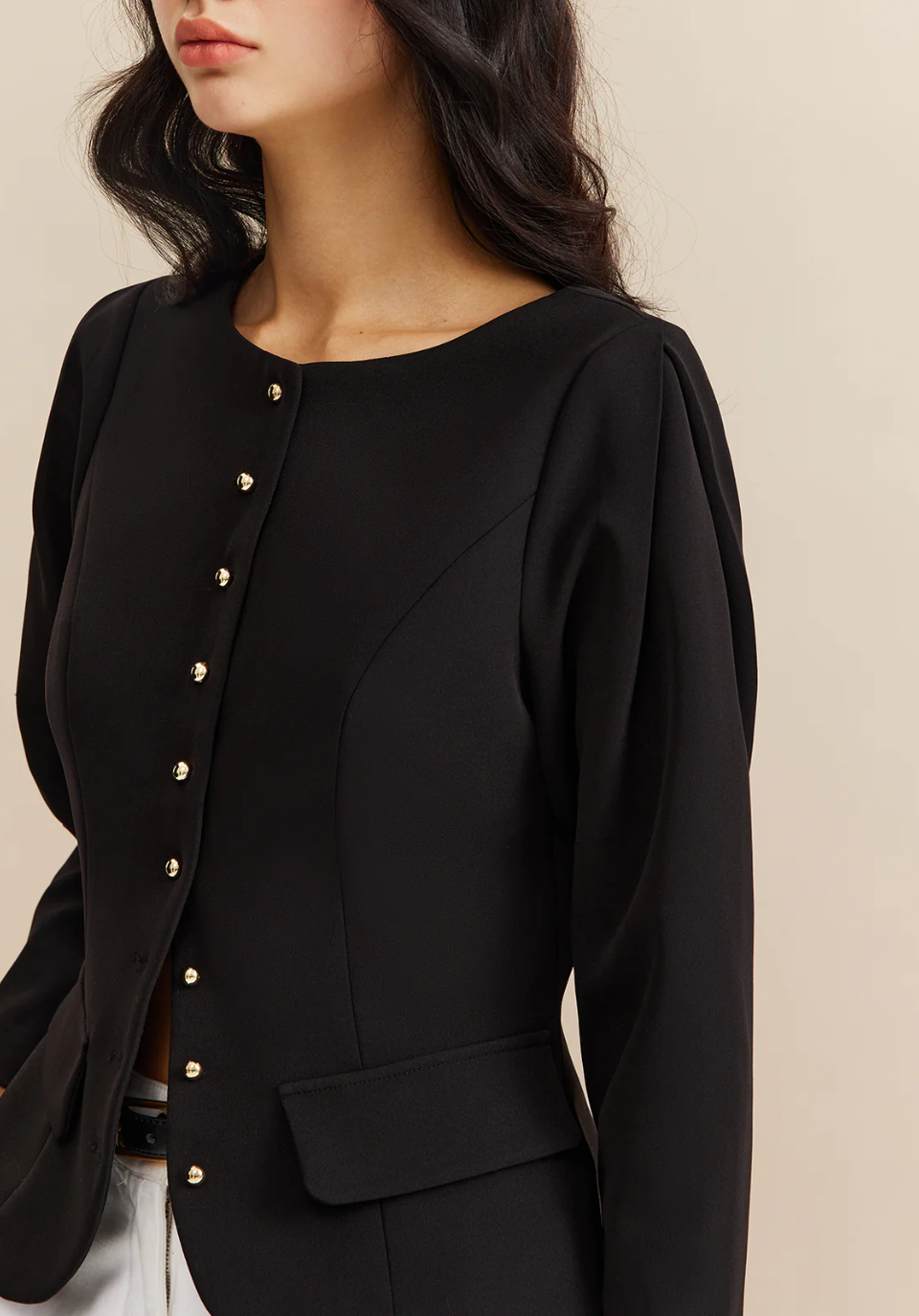 Maven Kısa Biye Detaylı Bluz