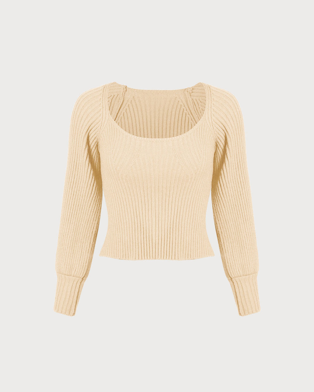 Bej Renkli Derin Yaka Fener Kol Kazak