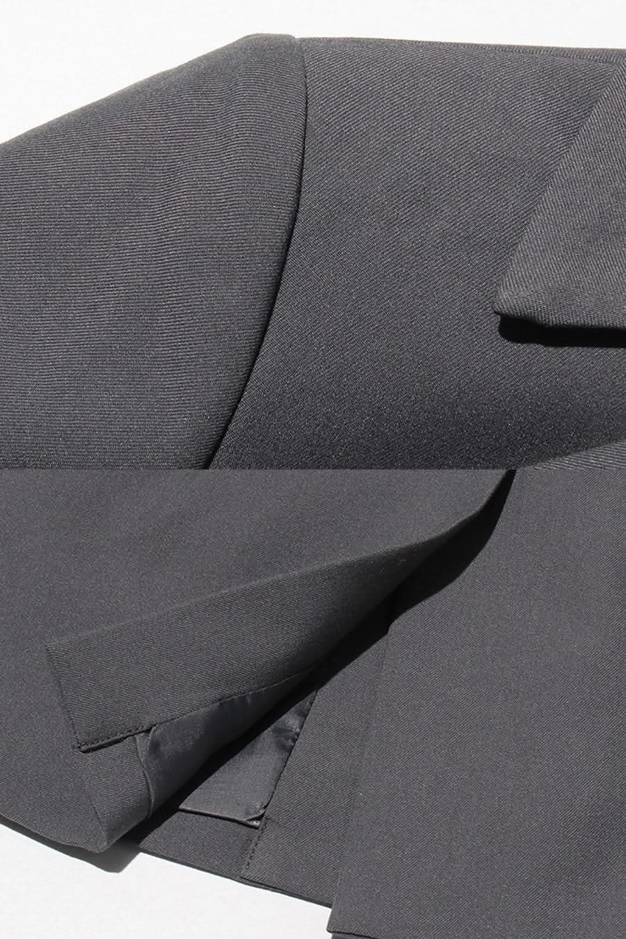 Yaka Fiyonklu Özel Dikim Blazer - Gri