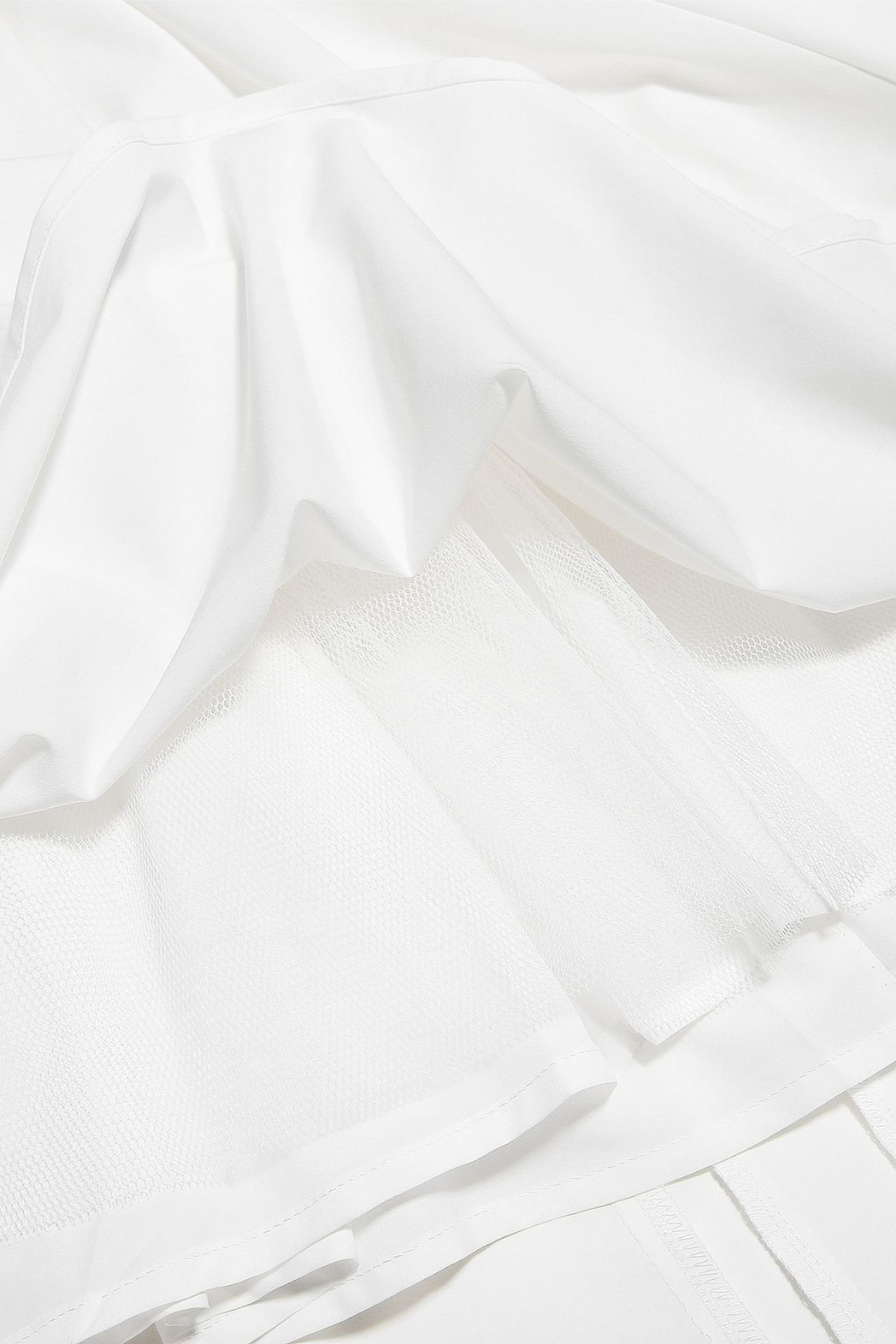 Askılı Derin V Yaka Midi Elbise – Beyaz