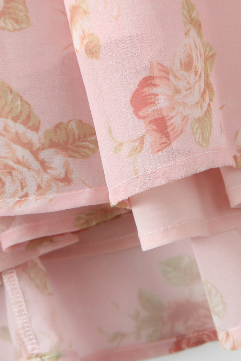 Askılı Çiçek Desenli Midi Elbise – Pudra Pembe