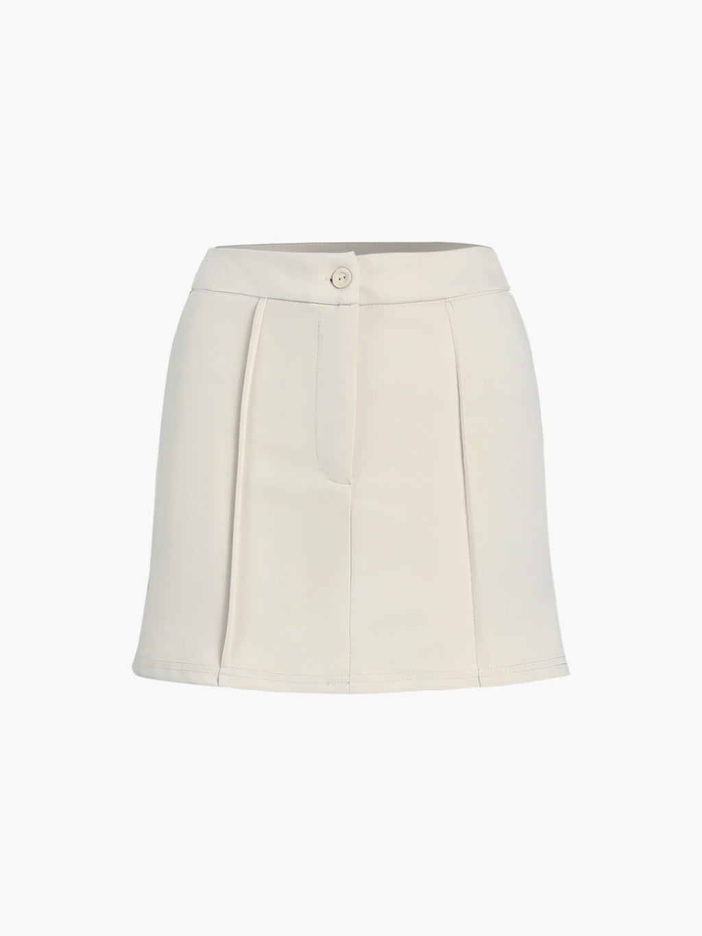 Düğmeli Ön Askılı Yaka Sırtı Açık Yelek Blazer Etek Takımı