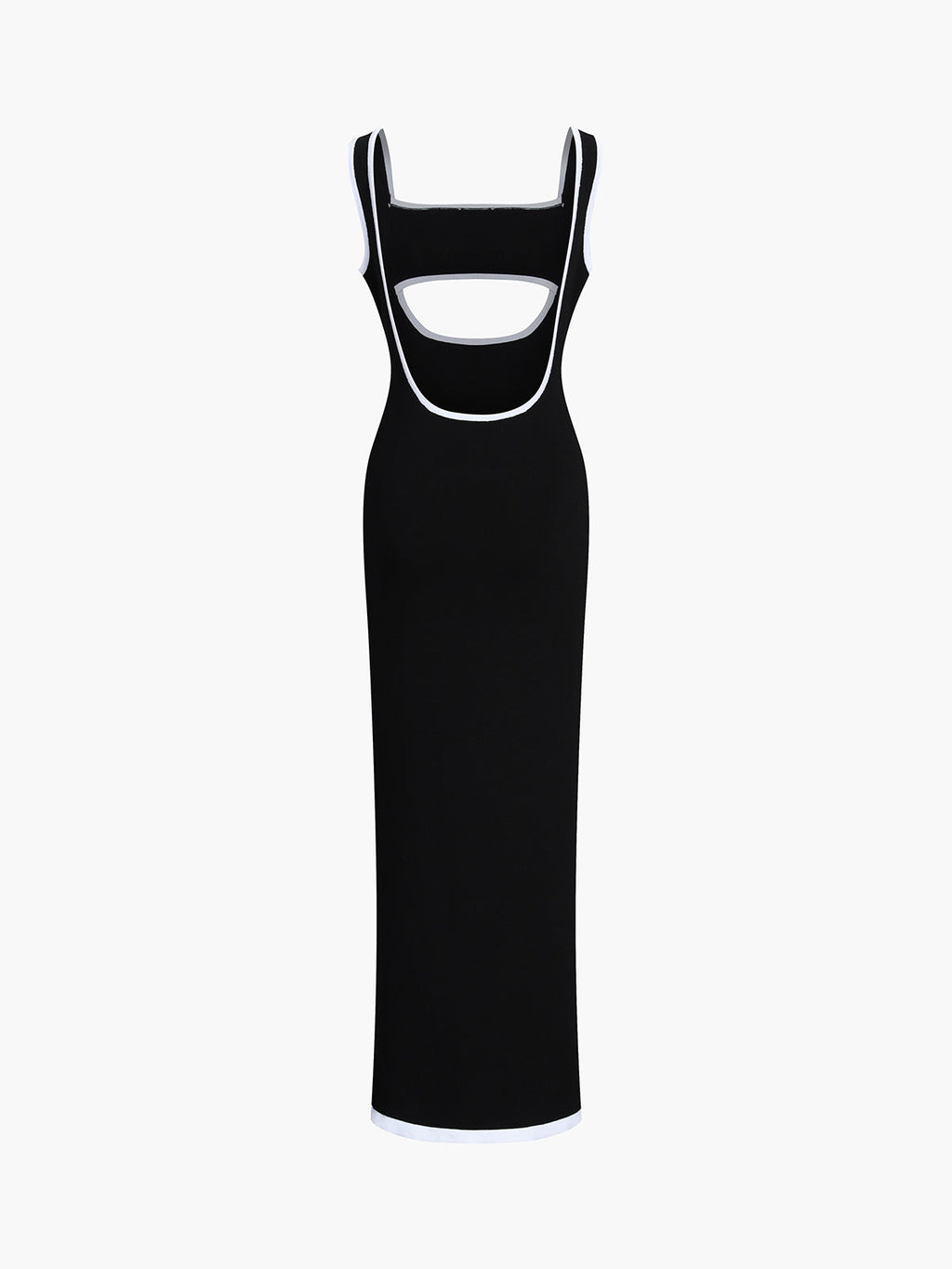 Kontrast Kesim Kesim Uzun Kazak Elbise