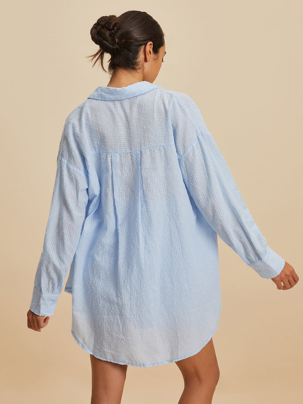 Gevşek Kesim Pamuklu Şortlu Takım – Bebe Mavisi