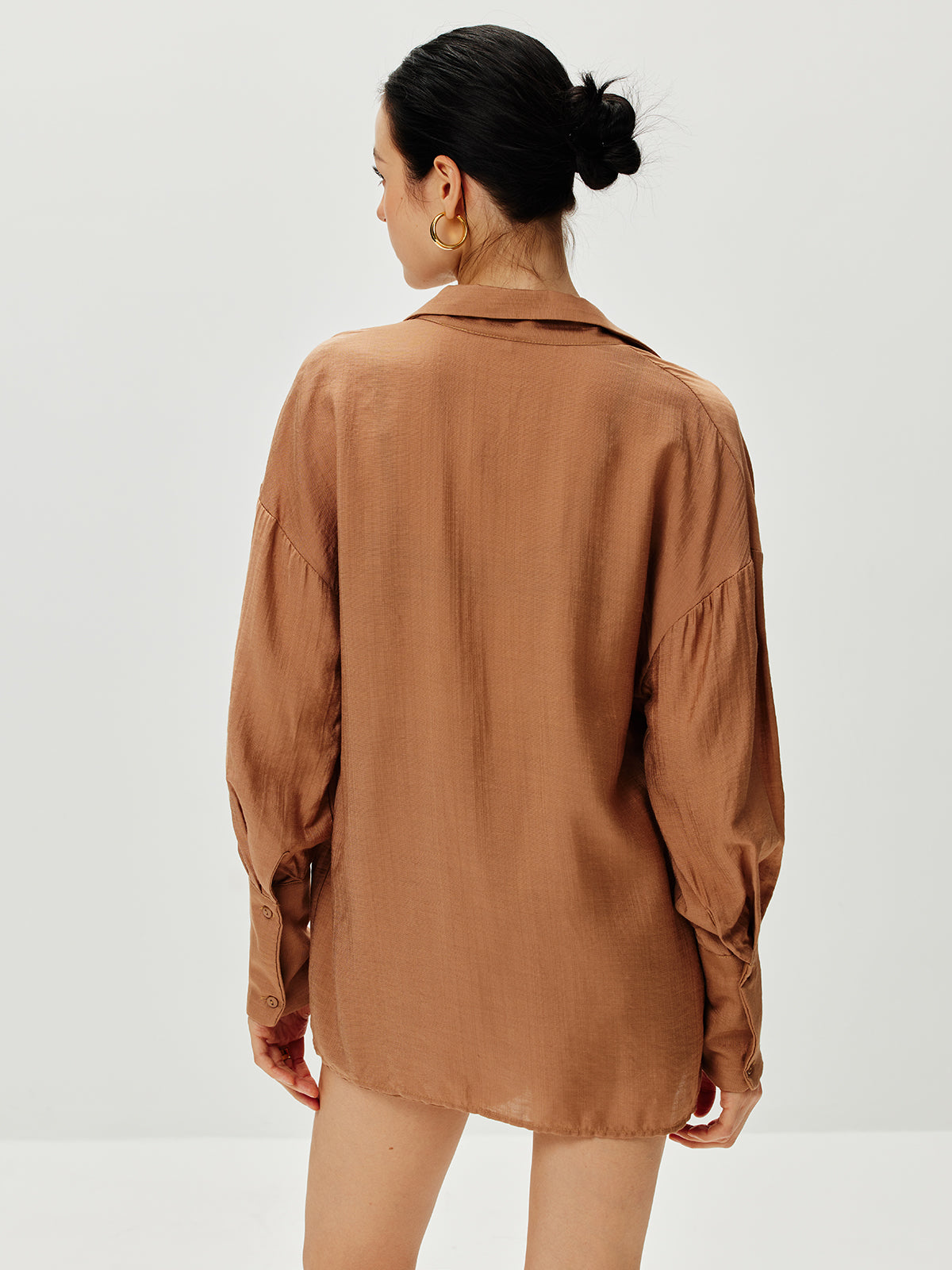 Bol Kesim Viskon Şortlu Takım – Tarçın