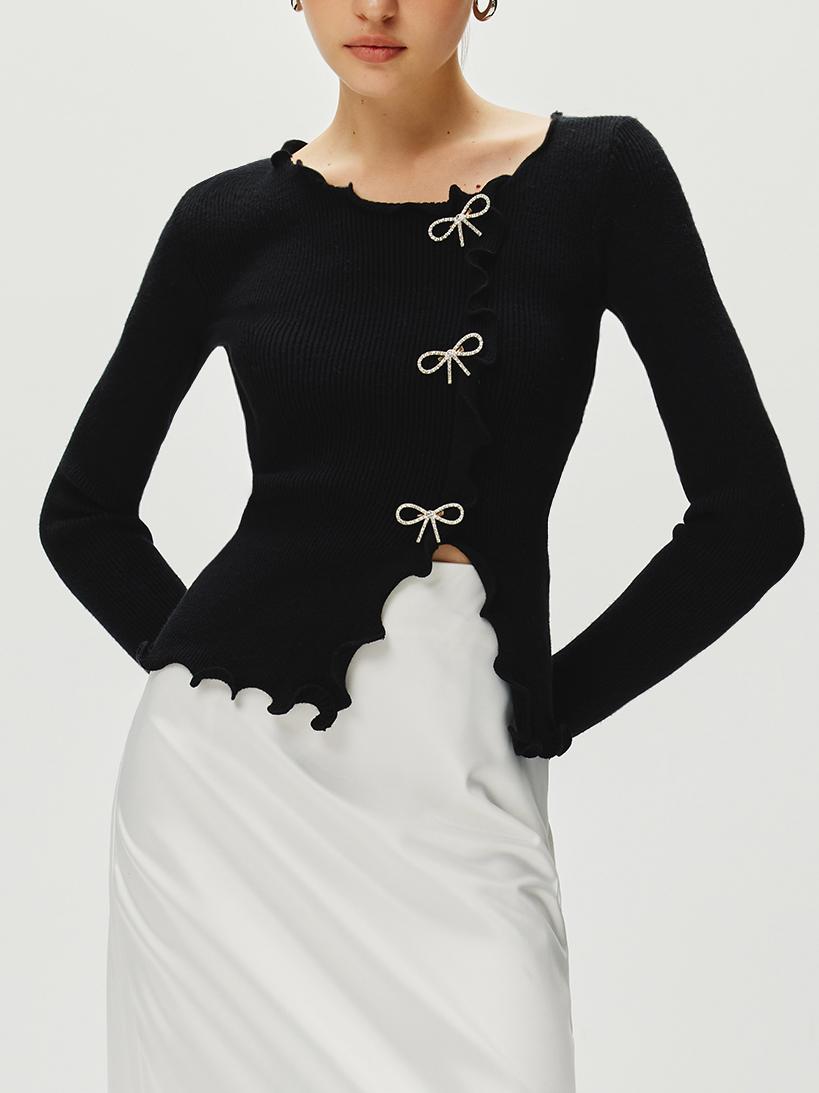 Yapay Elmas Fiyonk Marul Kenarlı Kazak