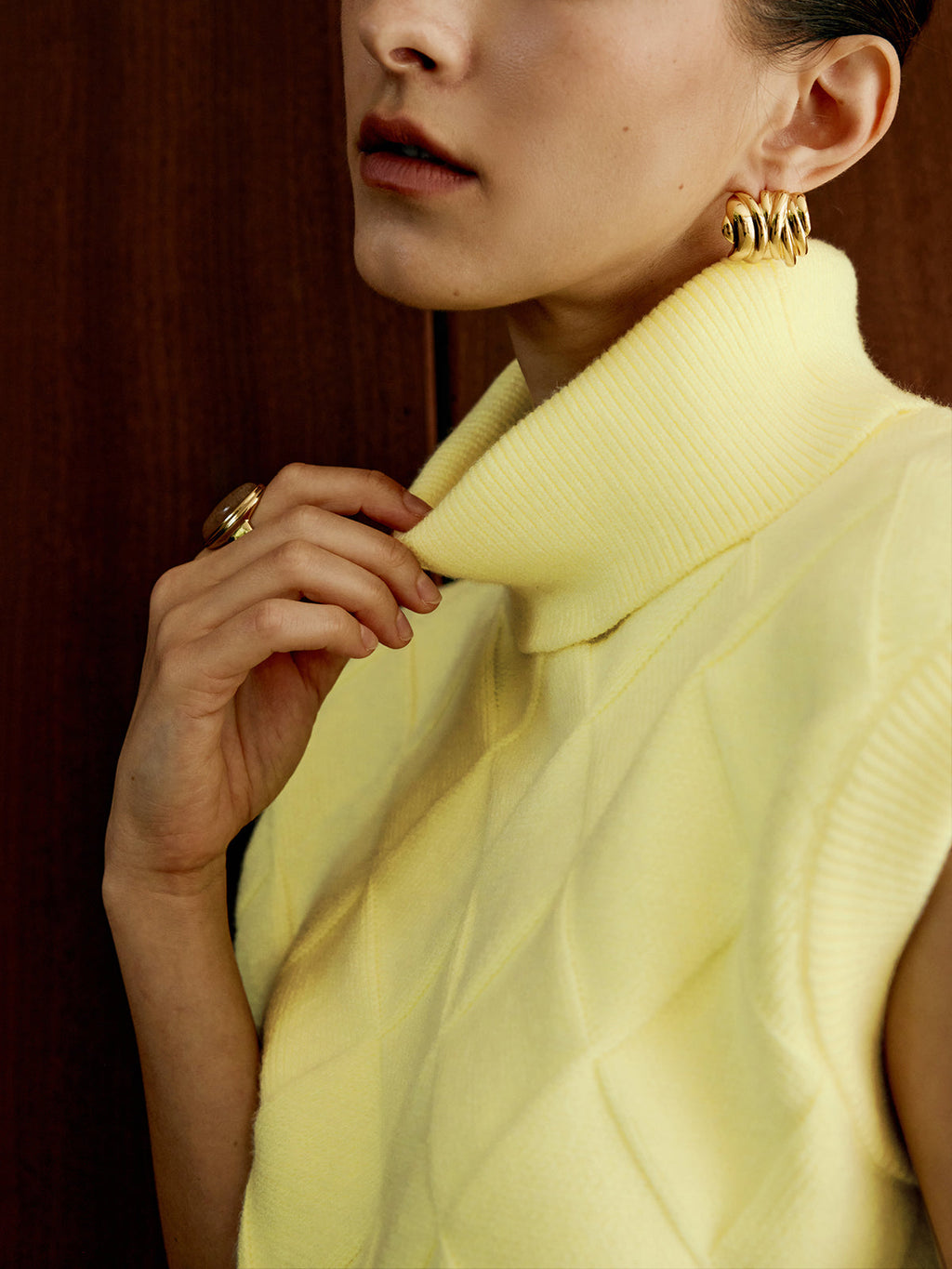 Turtleneck Diamond Kazak Yelek