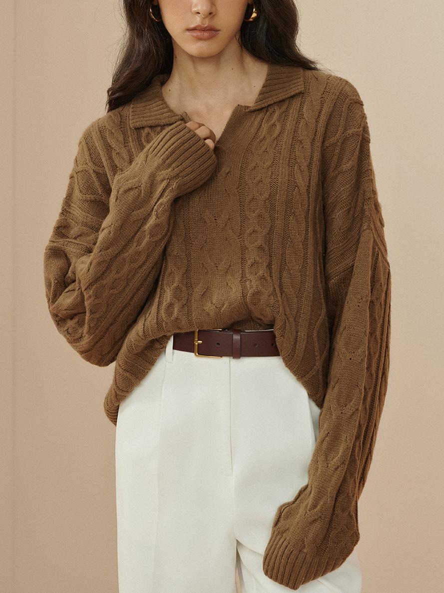 Büyük Yakalı Kablo Kazak