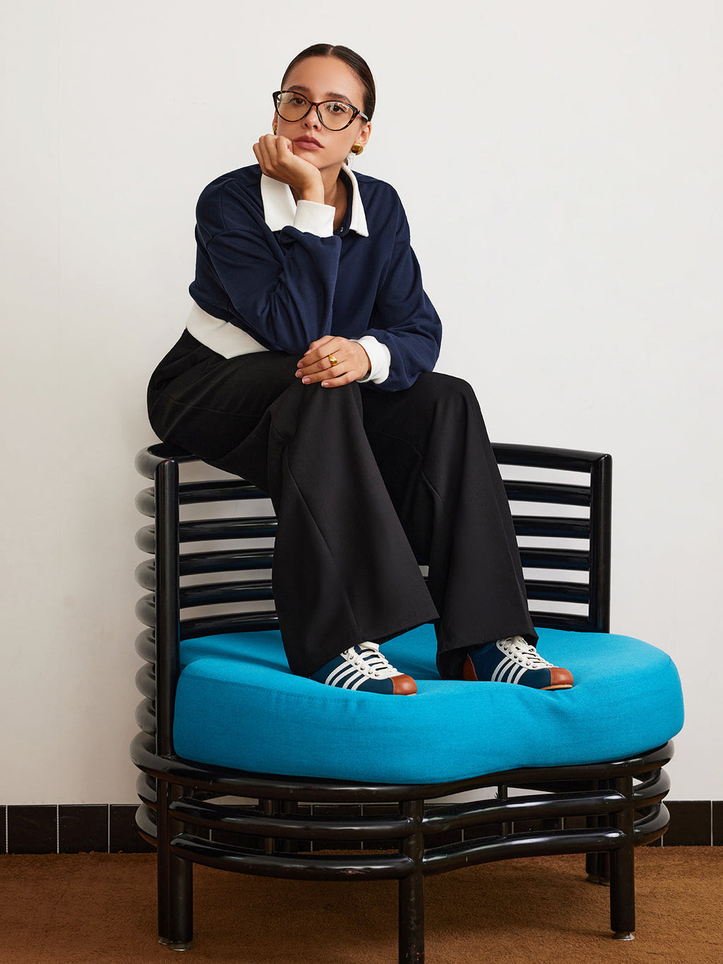 Düz Bağcıklı Geniş Paça Pantolon