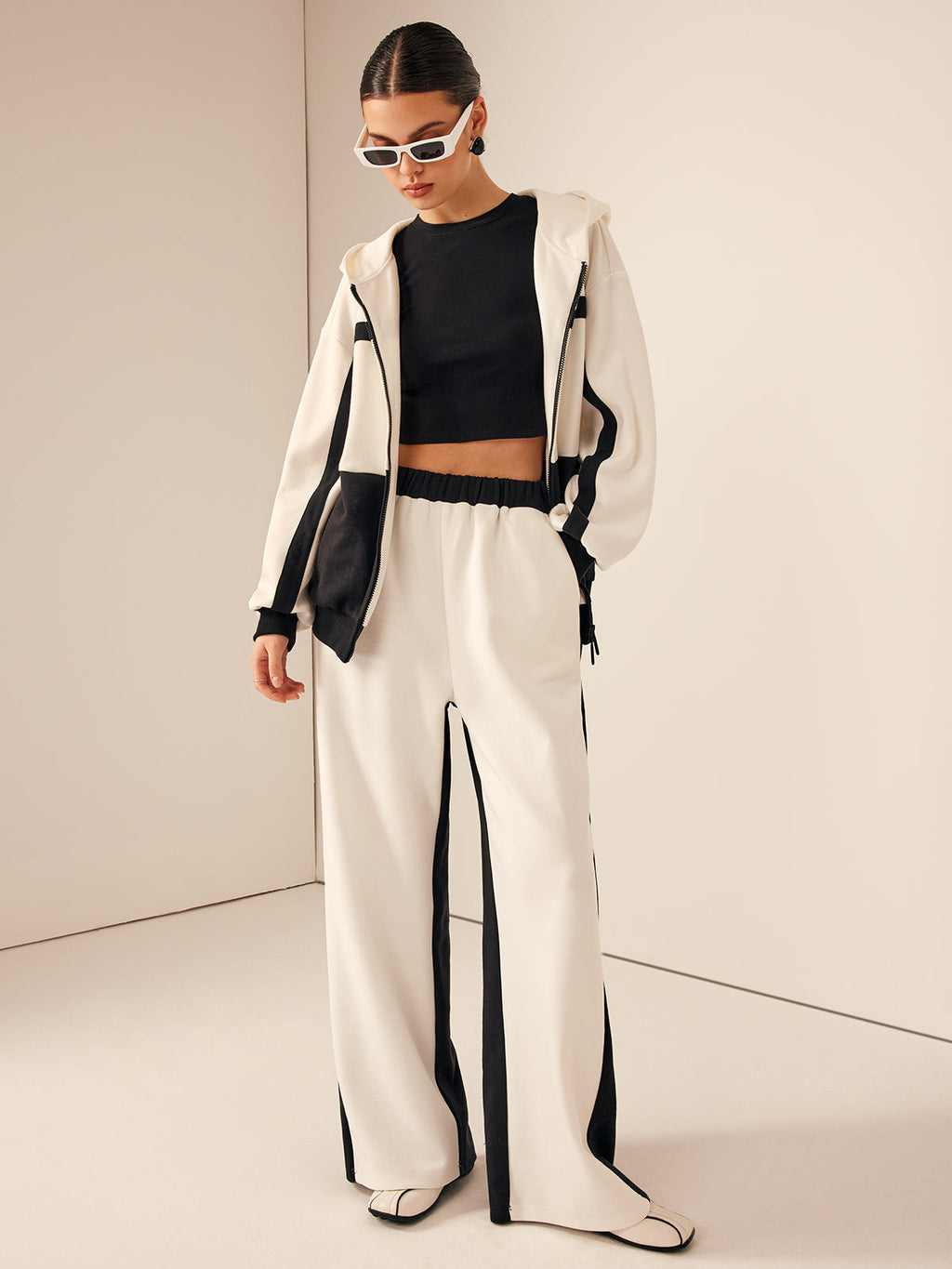 İki Tonlu Elastik Bel Eşofman Altı