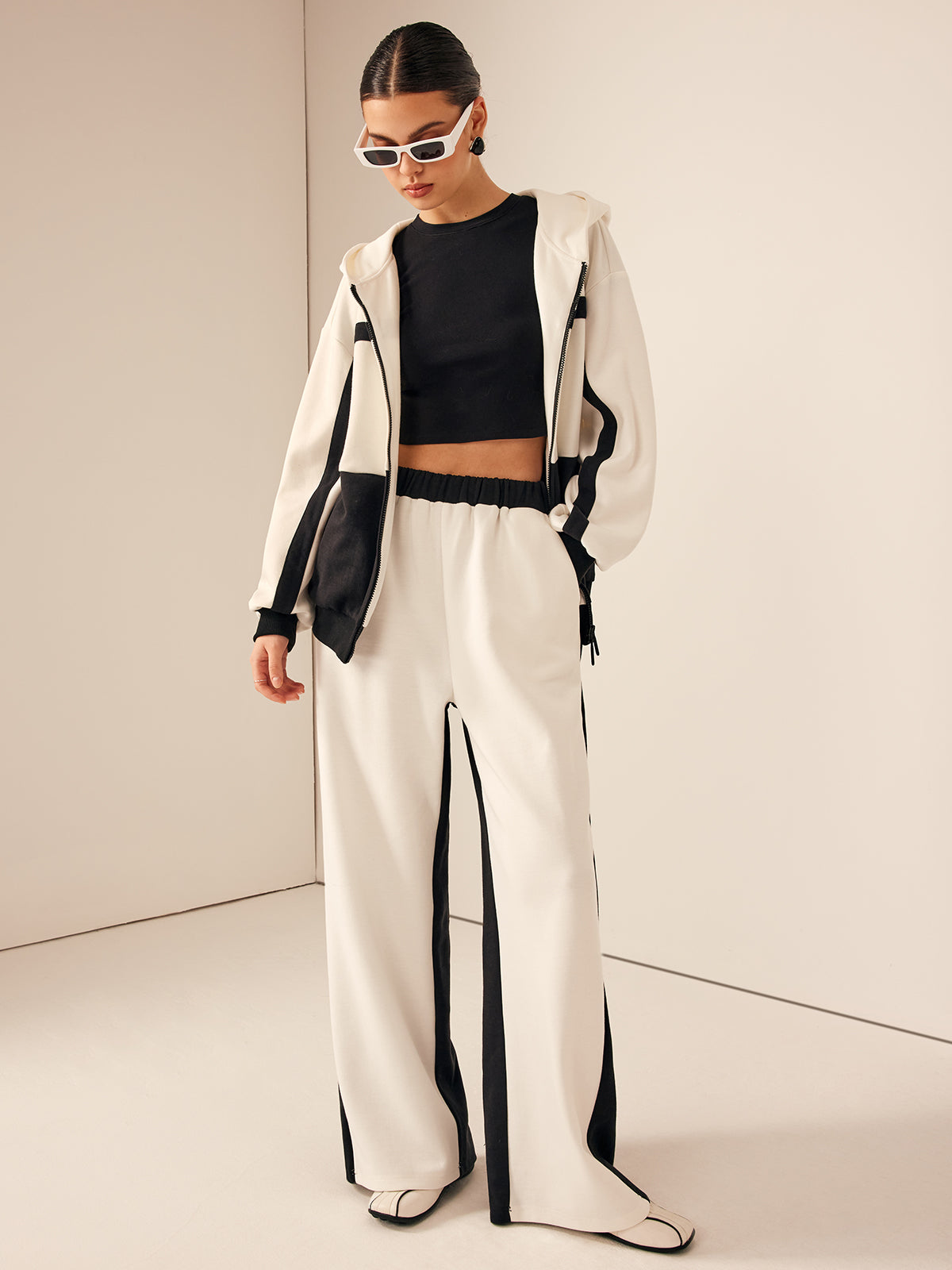 İki Tonlu Elastik Bel Eşofman Altı