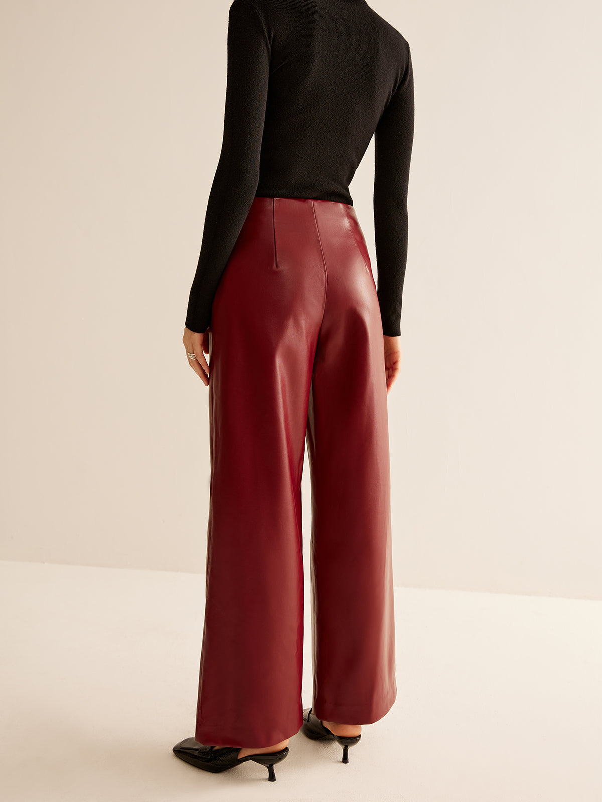 Retro Regular Pu Deri Pantolon