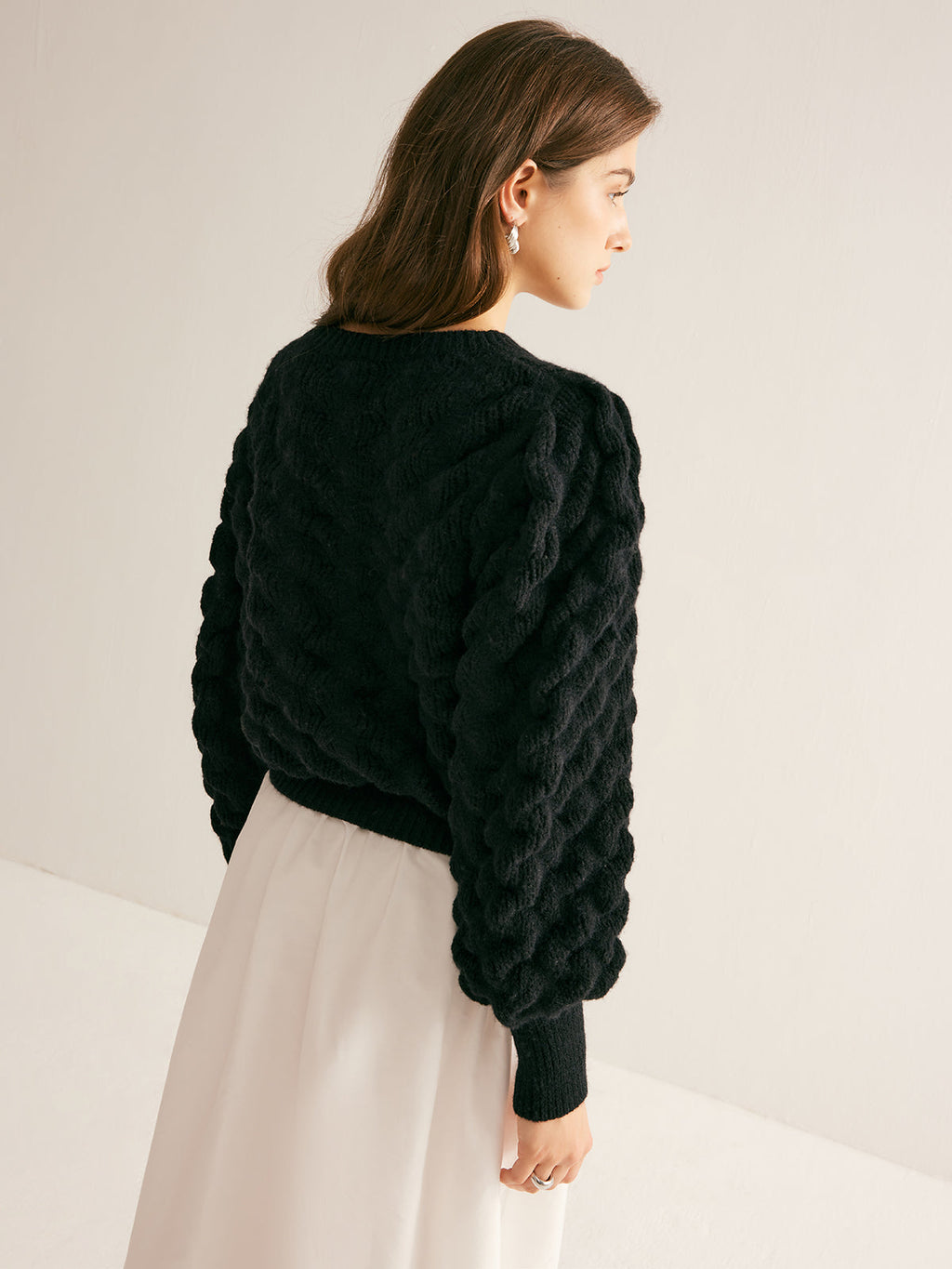 Yuvarlak Yaka Bulut Kazak