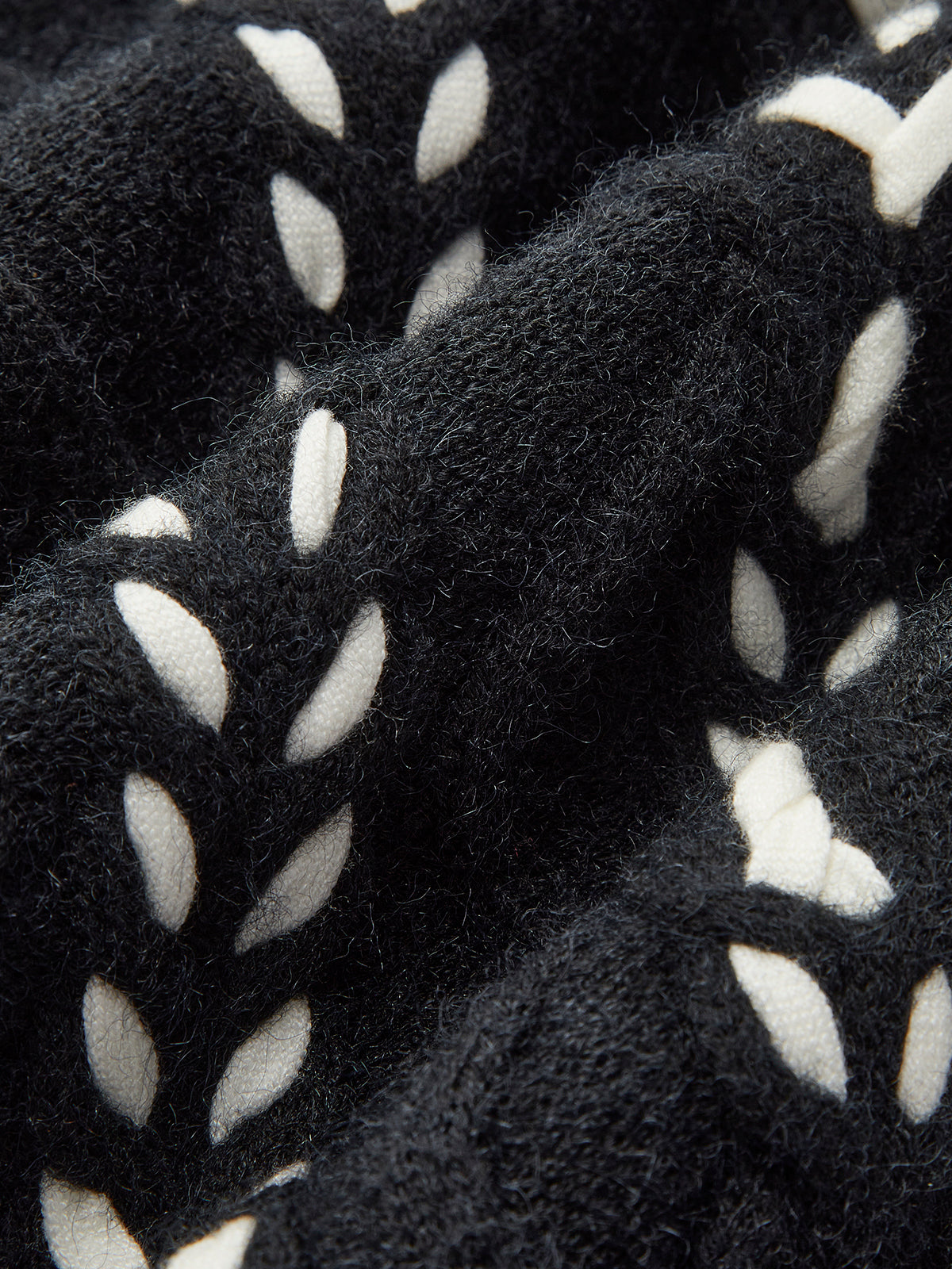 Kontrast Bağlama Sıkıştırılmış Büküm Kazak