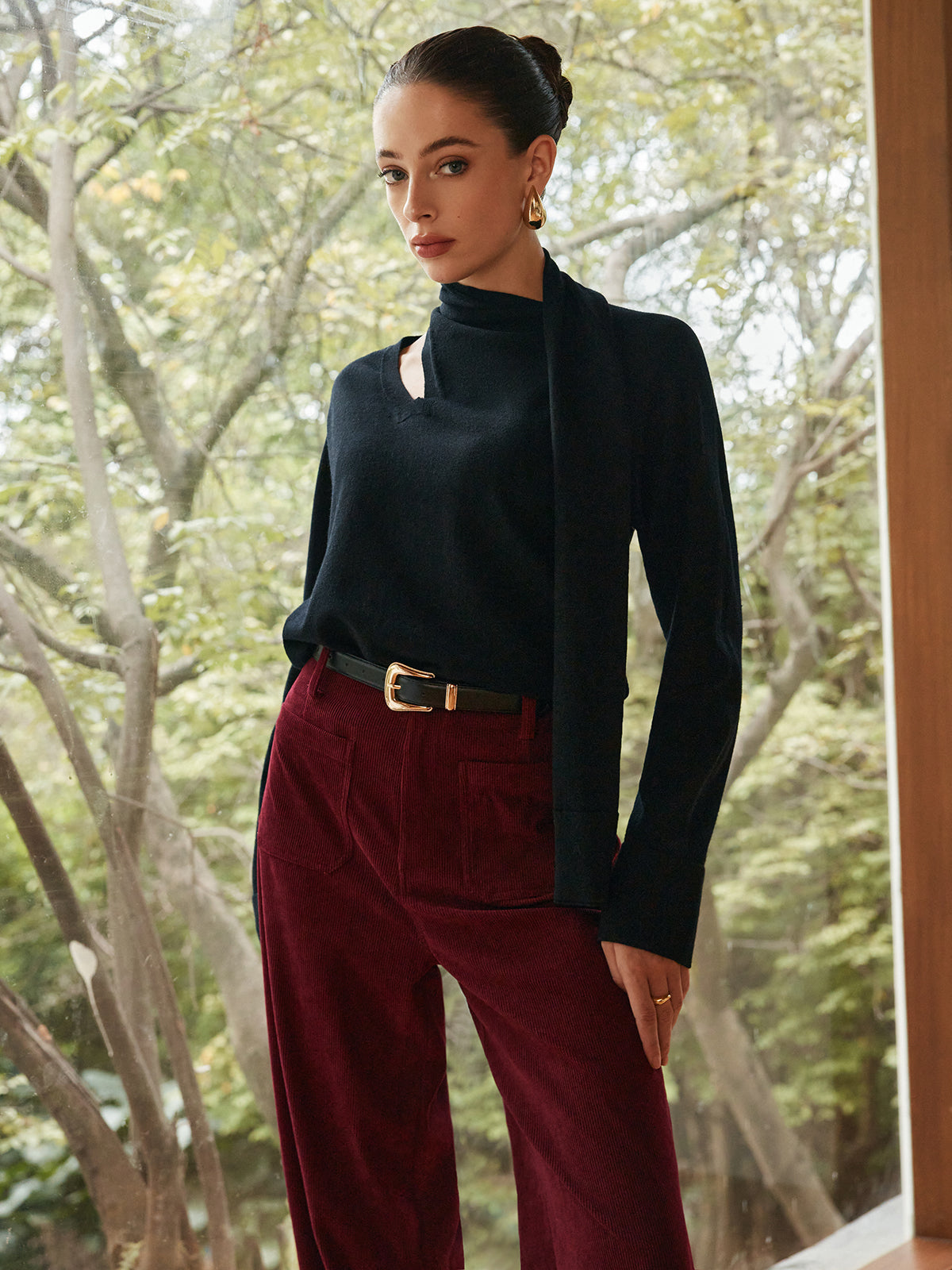 Minimalist Yün Karışımlı Atkı Kazak