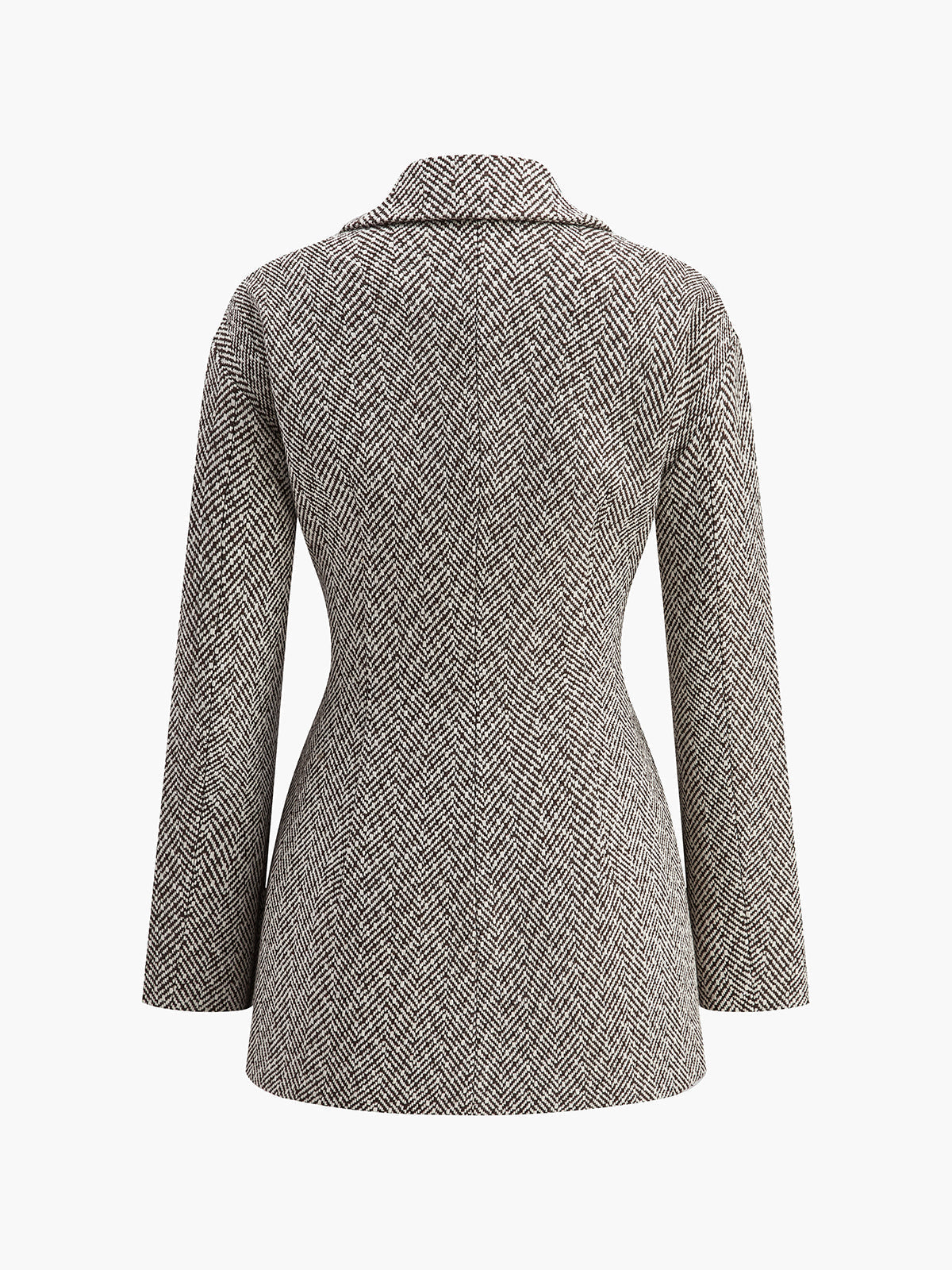 Chevron Yakalı Büzgülü Blazer