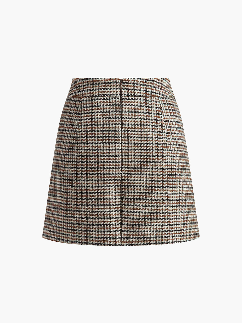 Houndstooth A Kesim Mini Etek