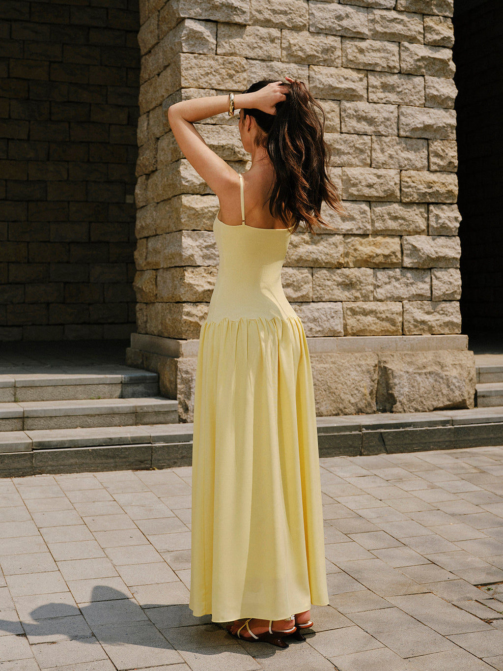 Pliseli Etek Askılı Kazak Elbise