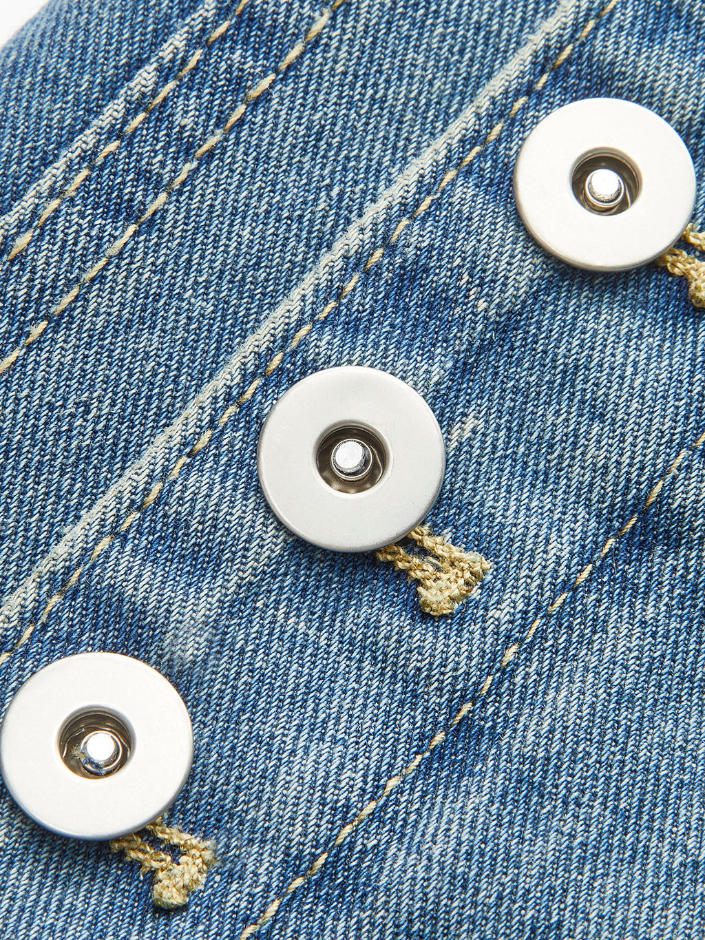 Orta Bel Dekor Düğmeli Fermuarlı Flare Kot Pantolon