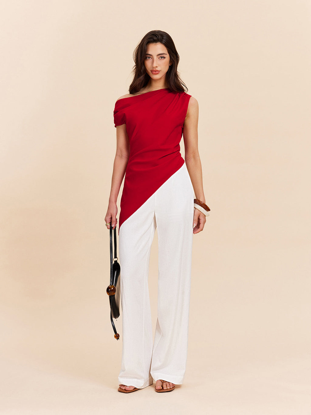 Pamuk Ve Keten Yarı Şeffaf Yüksek Bel Pantolon