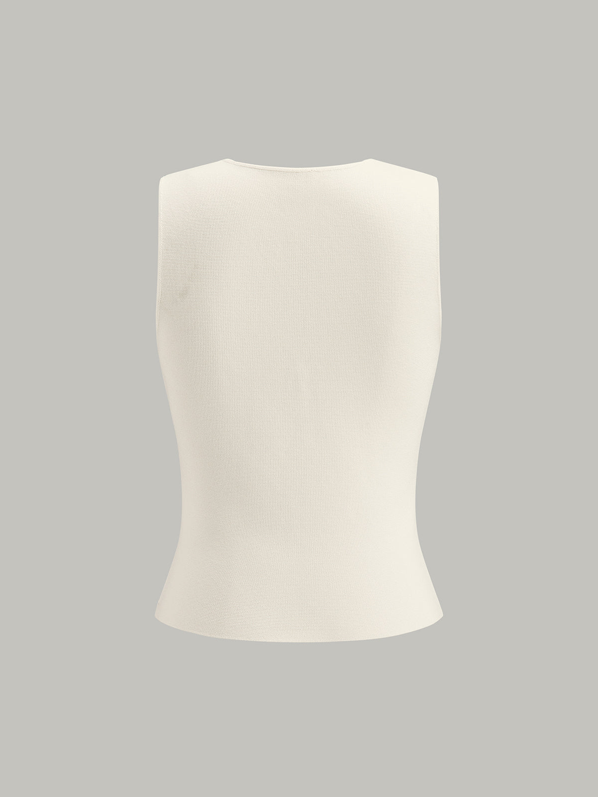 Metal Detay V Yaka Bölünmüş Kazak Yelek