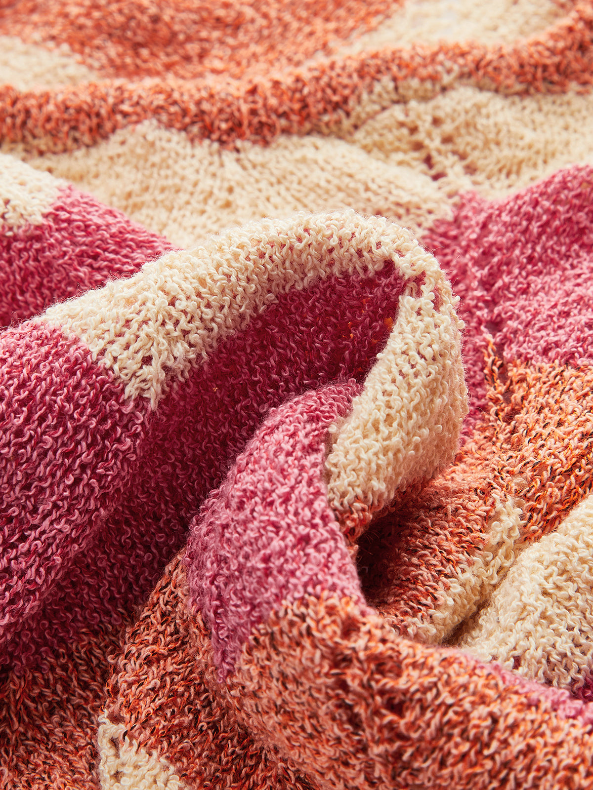 Renk Bloklu Halter Düğümlü Bölünmüş Kazak Elbise