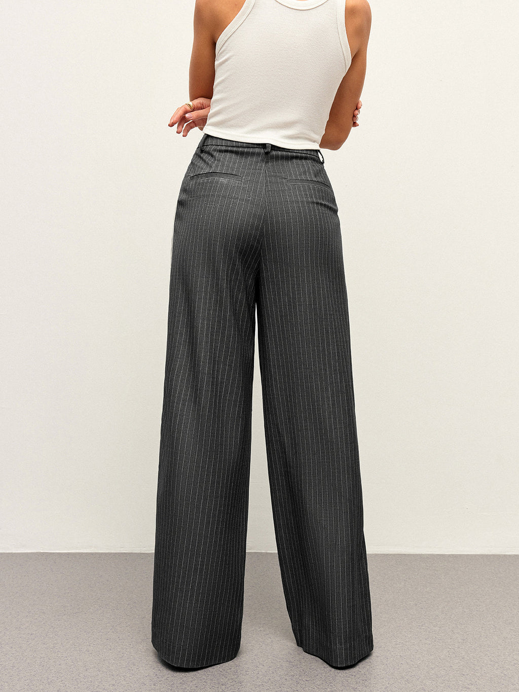 Orta Bel Çizgili Panel Pantolon