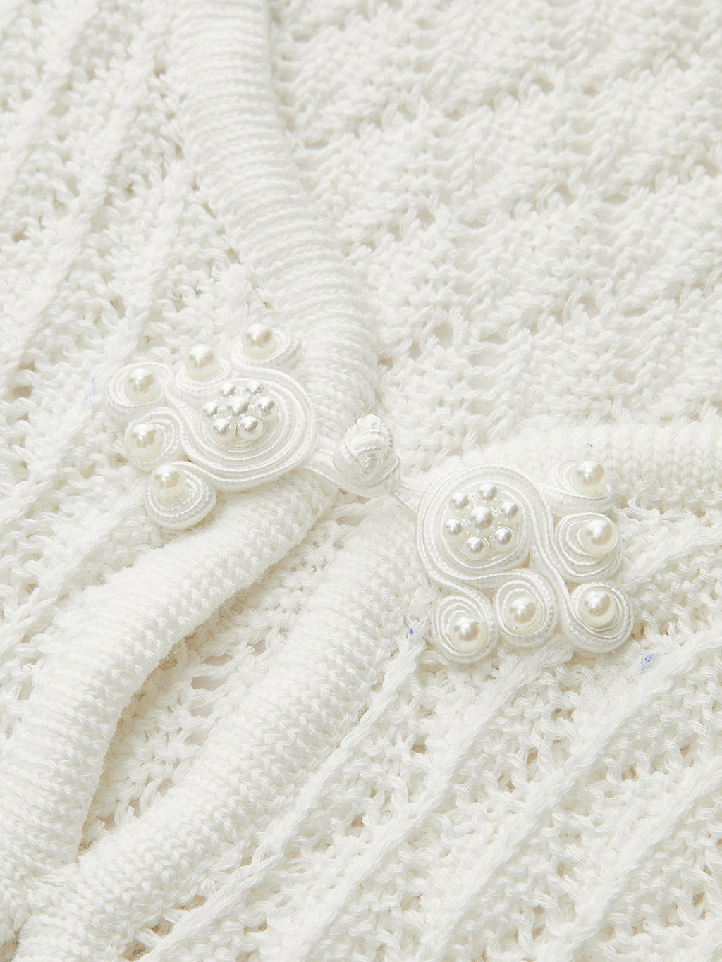 Kesik Detaylı Şeffaf Örgü Kazak Elbise