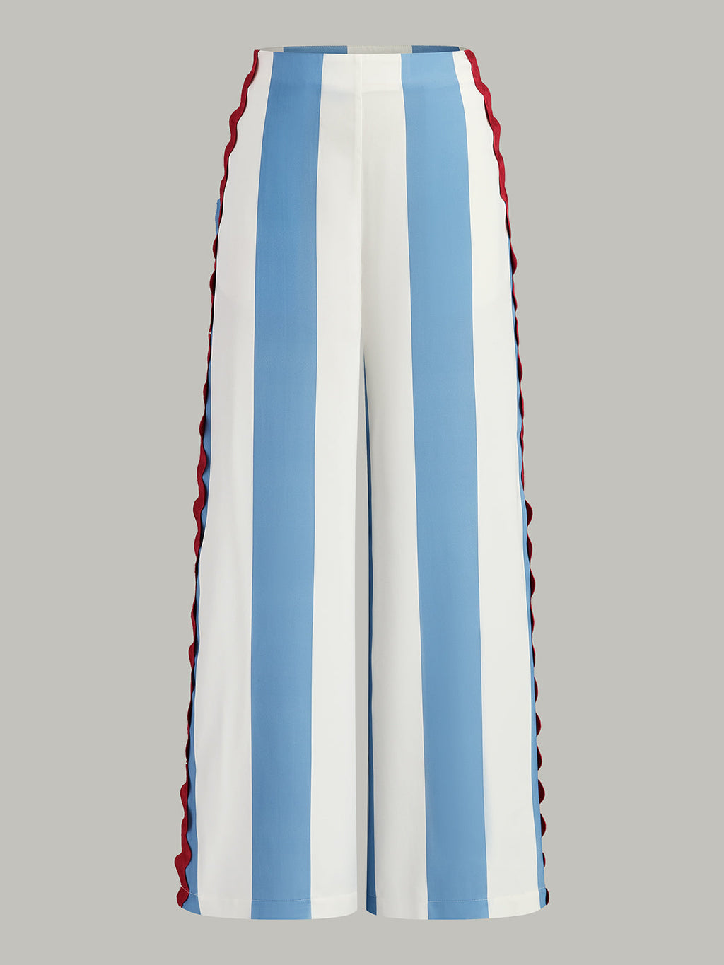 Ric-Rac Kenarlı Çizgili Cepli Pantolon