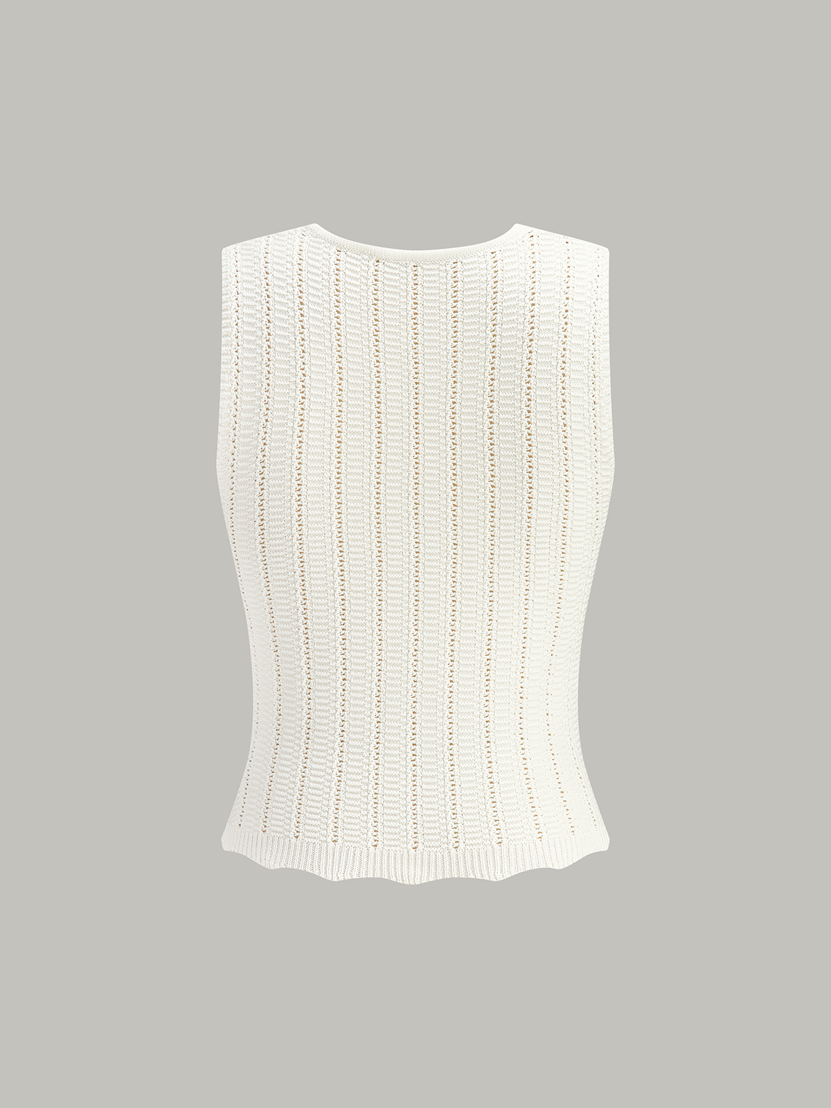 Çiçek Süslemeli Kolsuz Kazak Yelek