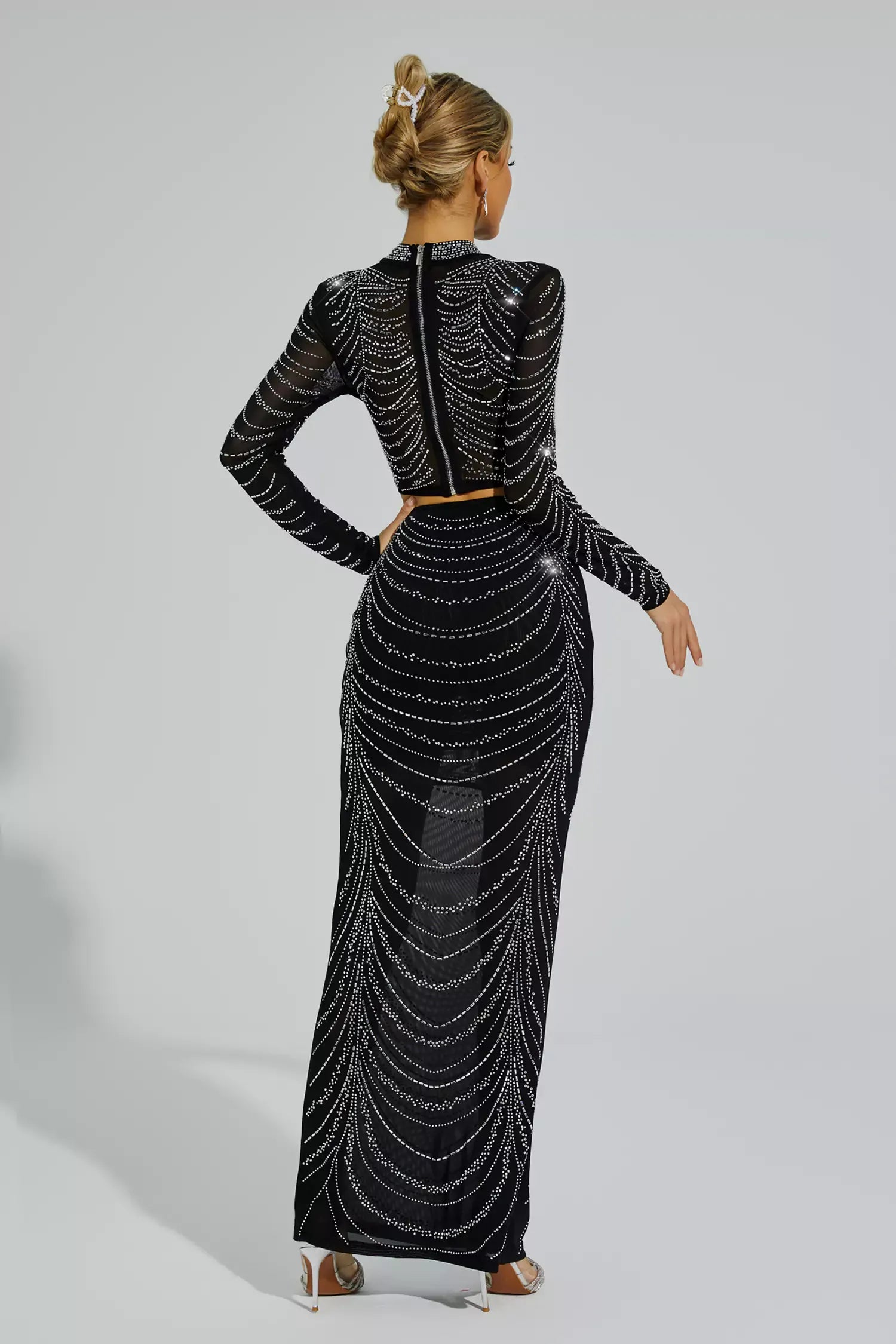 Elva Siyah Sıcak Pırlanta Damga Seti