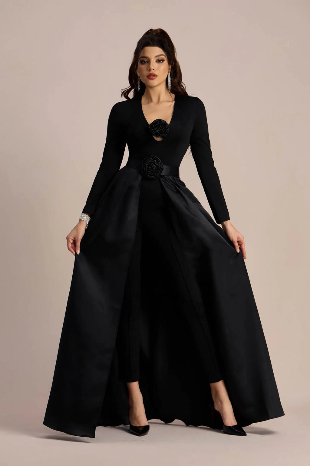 Edwina Çiçek Aplikeli Tulum Takımı