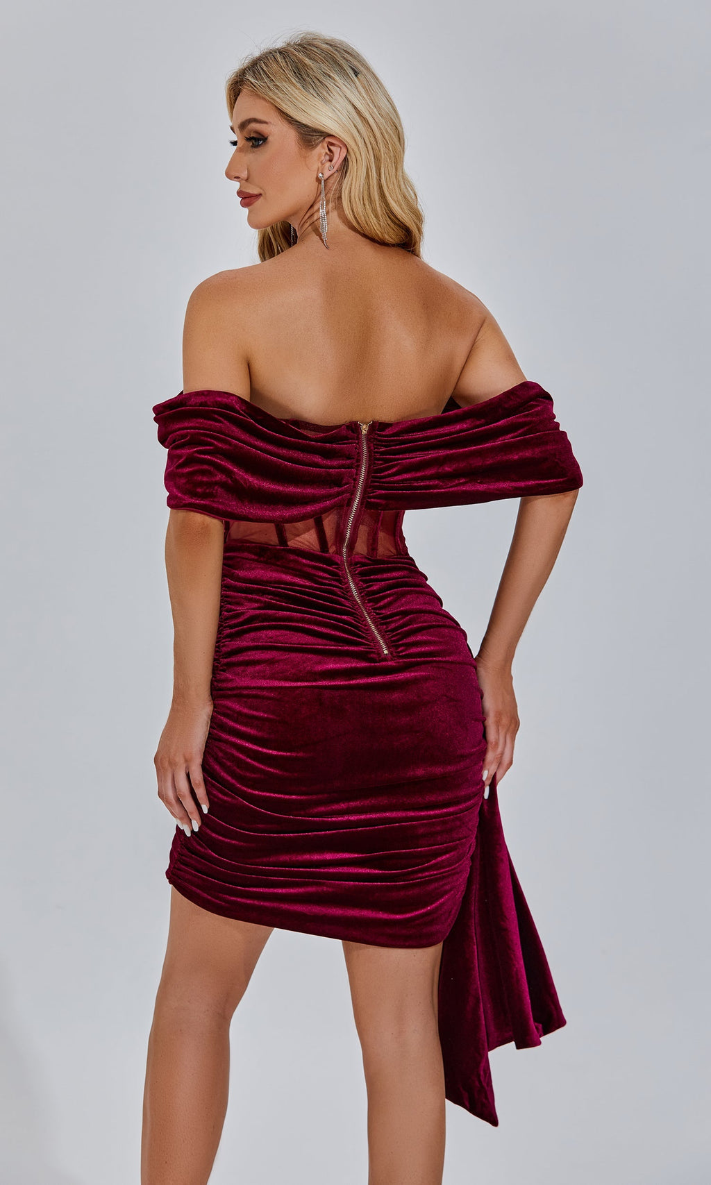 Kor Kırmızı Mini Elbise