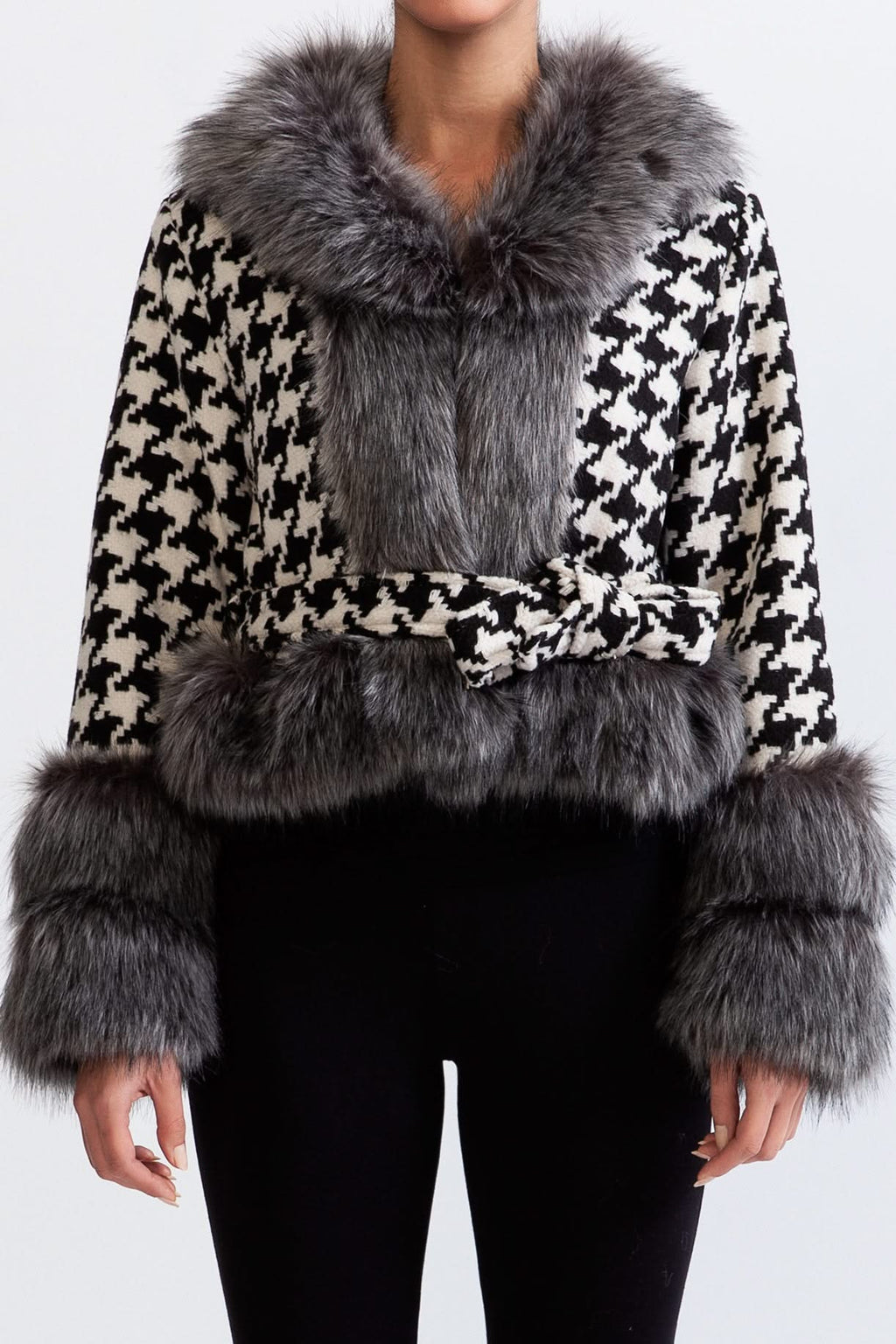 Kürklü, Balık Ayaklı Yün Kemerli Mont