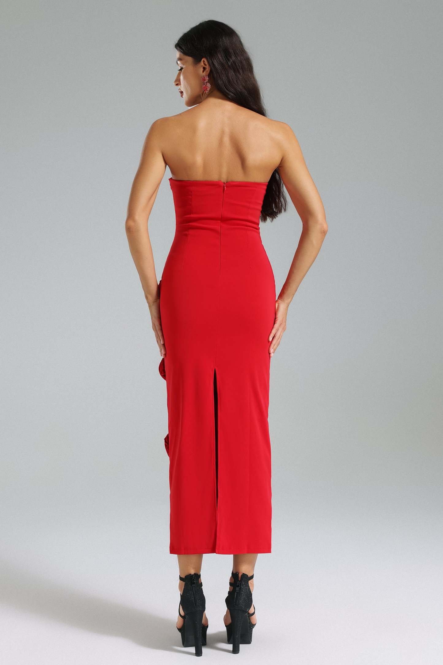 Morwenna Çiçek Desenli Askılı Bandaj Elbise