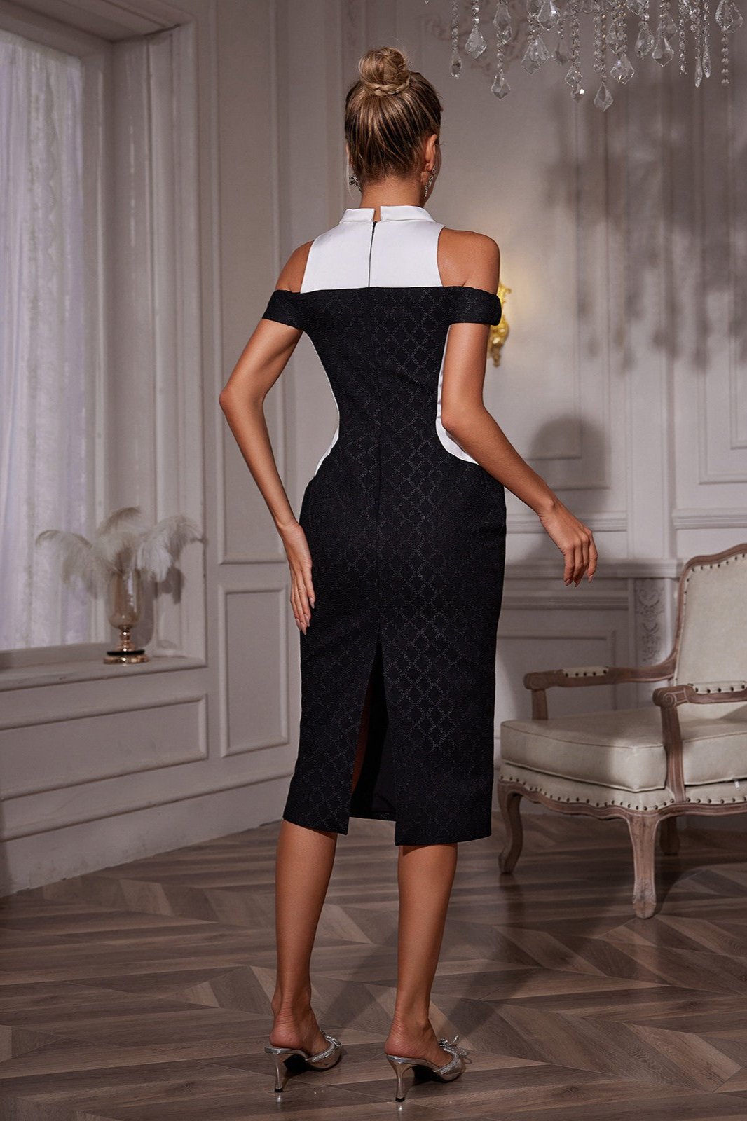 Neelam Katlama Yaka Midi Elbise