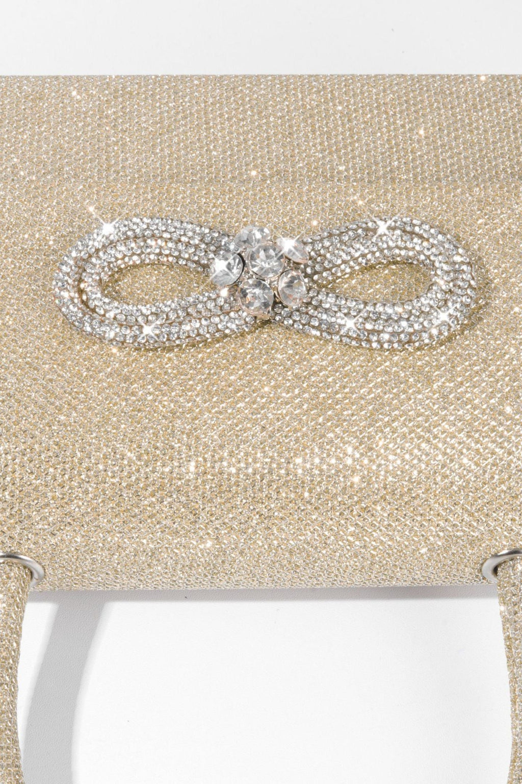 Metalik Parlak Diamante Saplı Çanta