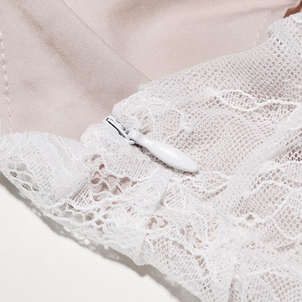 Dantel İncili Uzun Balık Abiye Elbise