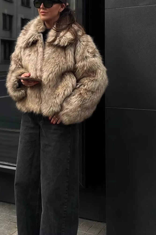 Şık Suni Peluş Ceket