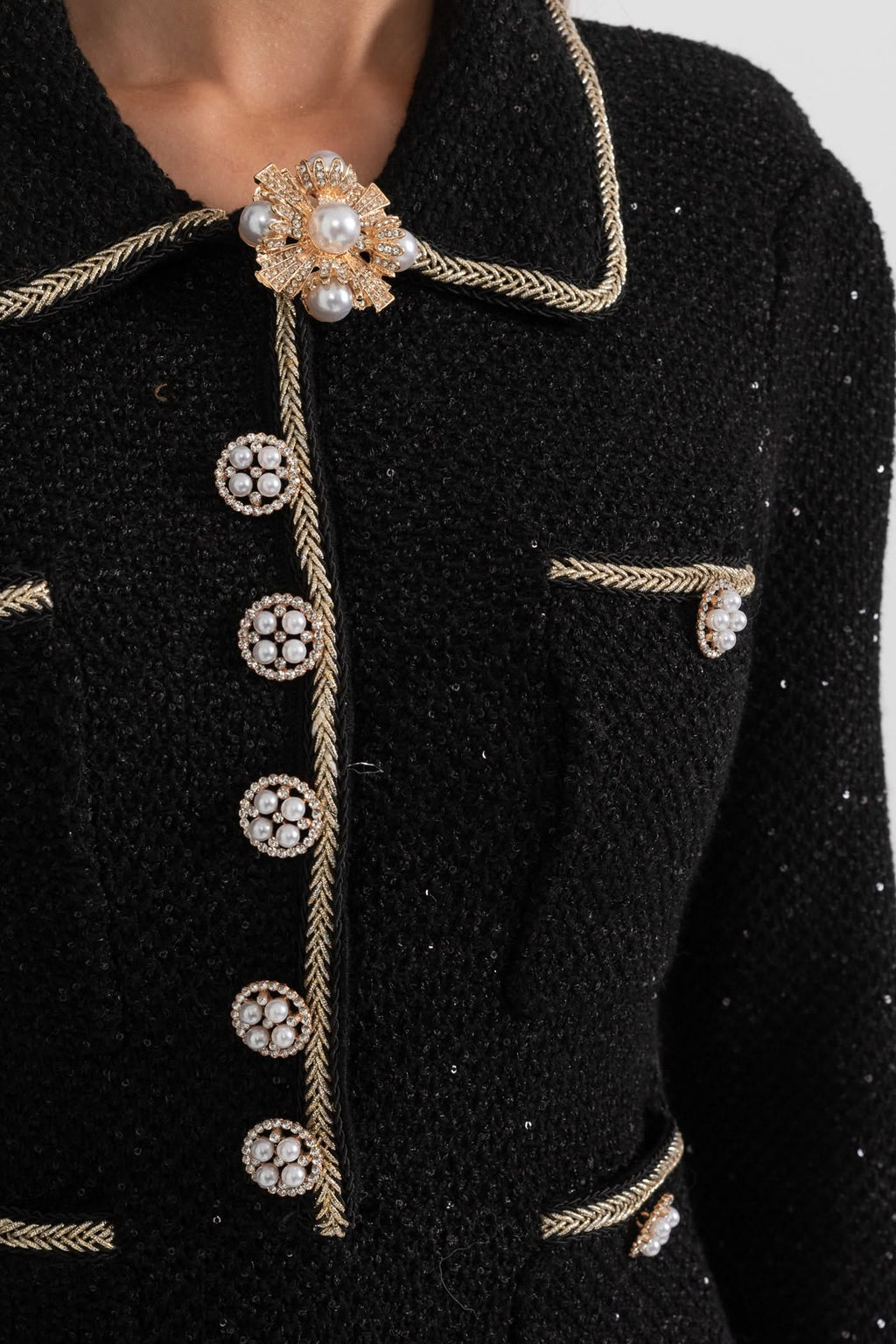 Örme Dokulu Elbise - Siyah