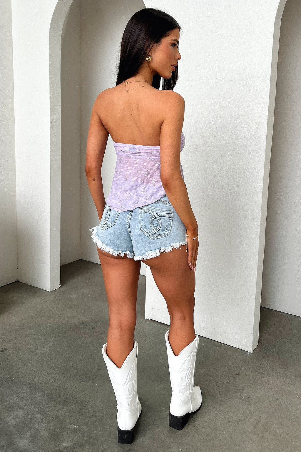 Alfonzo Crop - Leylak rengi