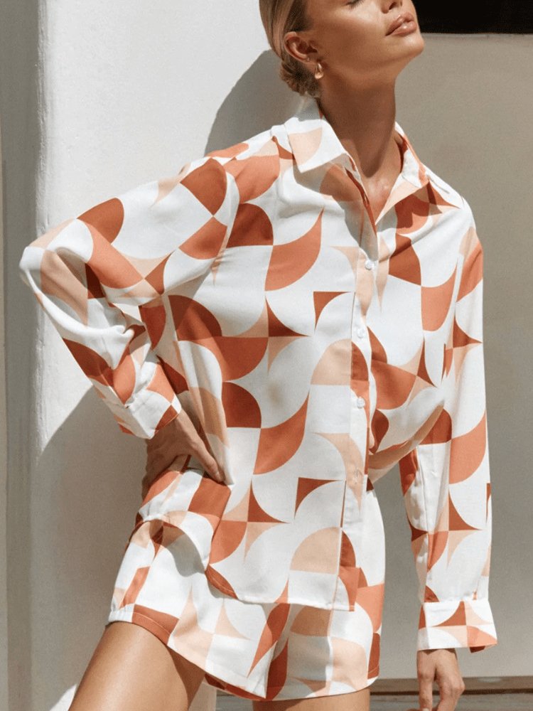 Allie Baskılı Salon Takımı