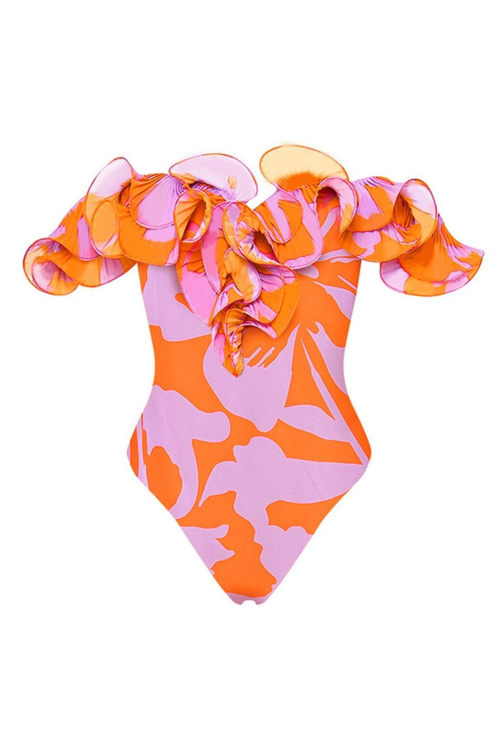 Alyssa Baskılı Fırfırlı İkili Yüzme Seti