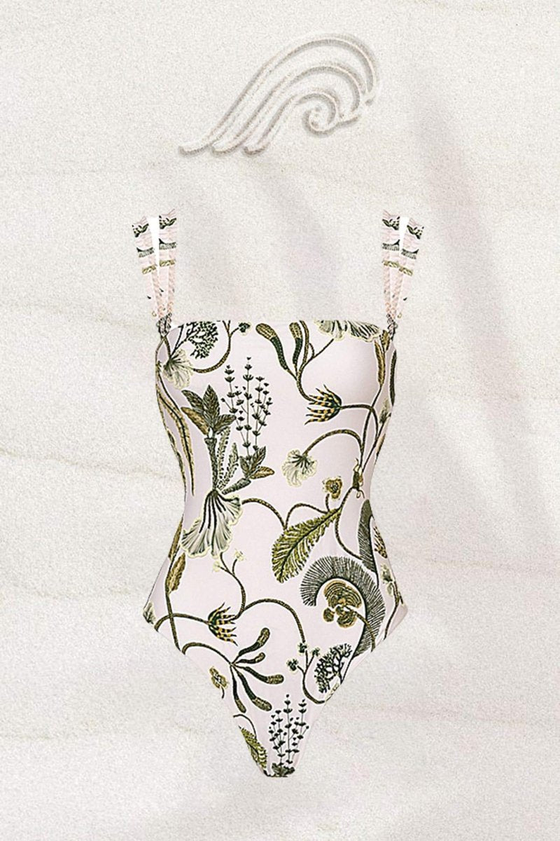 Amelia Bitki Baskılı İkili Yüzme Seti