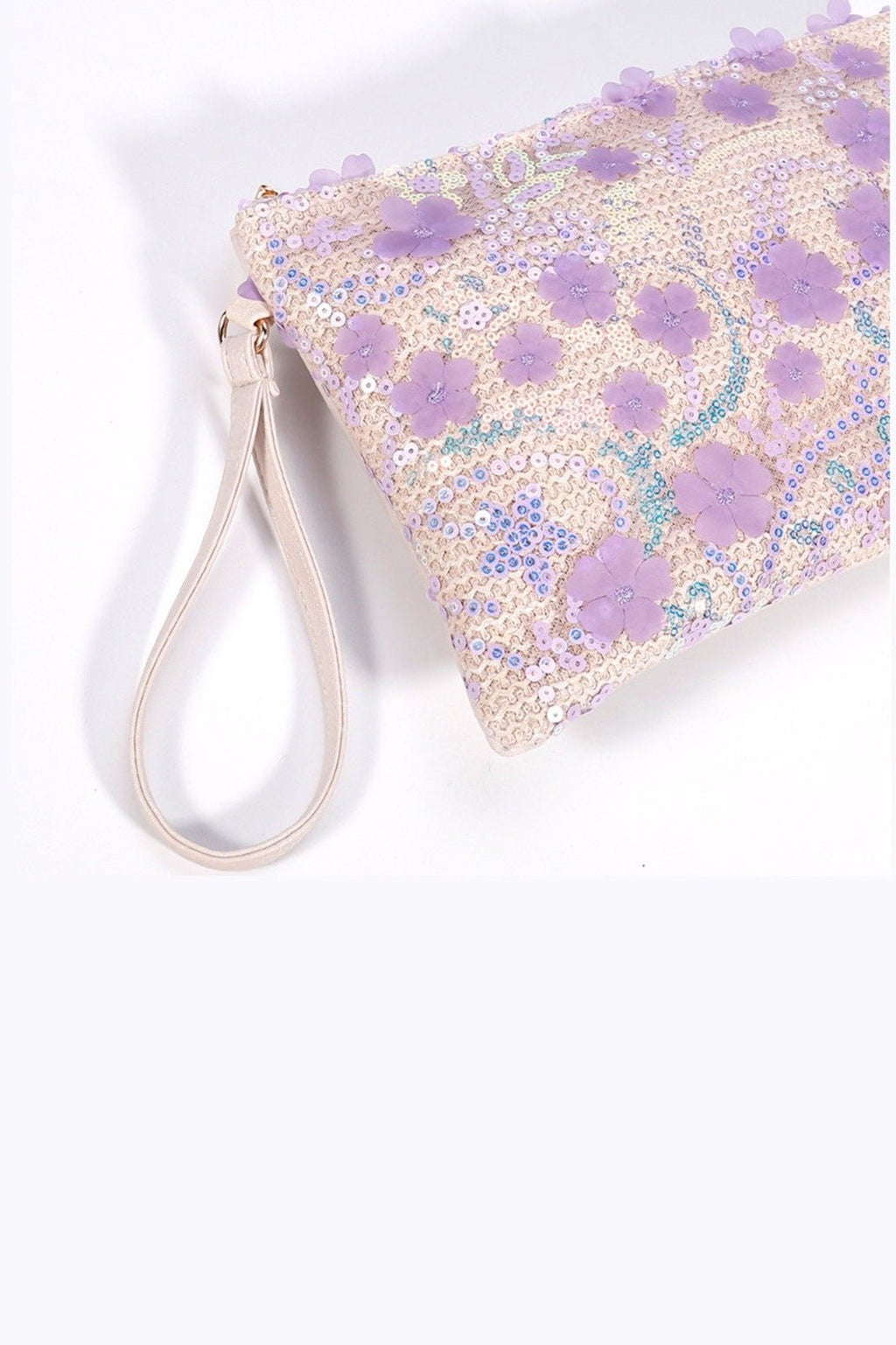 Angie Decor Çiçek Hasır Debriyaj Çanta